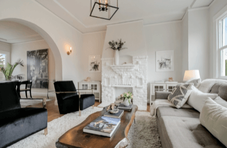Living room with decor