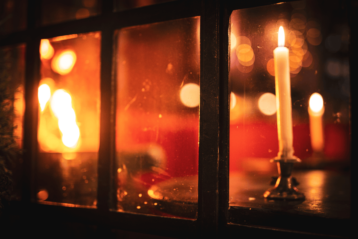 Candle Burning in the Window