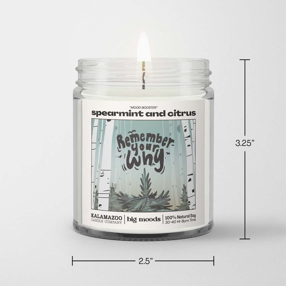 "Remember Your Why" Spearmint &amp; Citrus - 5oz Soy Candle