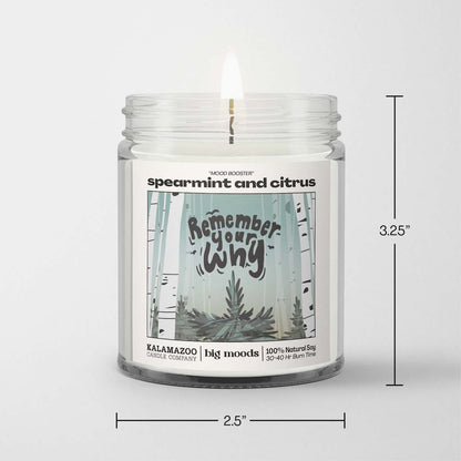 "Remember Your Why" Spearmint &amp; Citrus - 5oz Soy Candle