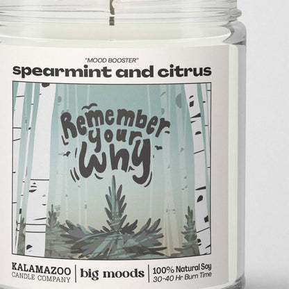 "Remember Your Why" Spearmint &amp; Citrus - 5oz Soy Candle