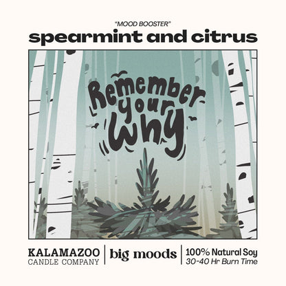 "Remember Your Why" Spearmint &amp; Citrus - 5oz Soy Candle