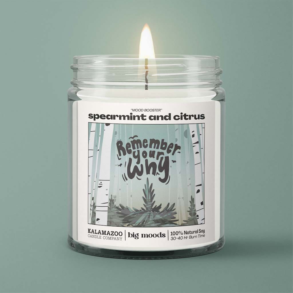 "Remember Your Why" Spearmint &amp; Citrus - 5oz Soy Candle